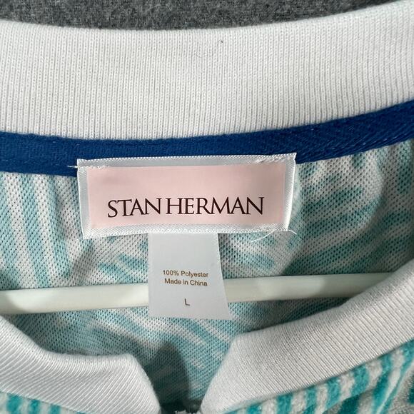 Stan Herman Whisper Tenry Mosaic Ripples Zip Lounger Bermuda Sea Size Large - Picture 3 of 7